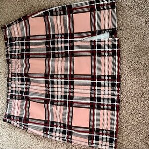 SHEIN Pink and Black Knee-Length Pencil Skirt